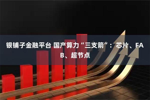银铺子金融平台 国产算力“三支箭”：芯片、FAB、超节点